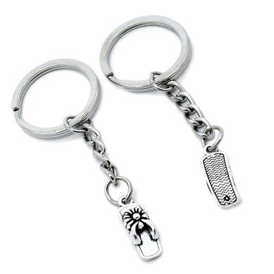 10 Pieces Keychain Keyring Door Car Key Chain Ring Tag Charms Supplies U9PA5G Slippers