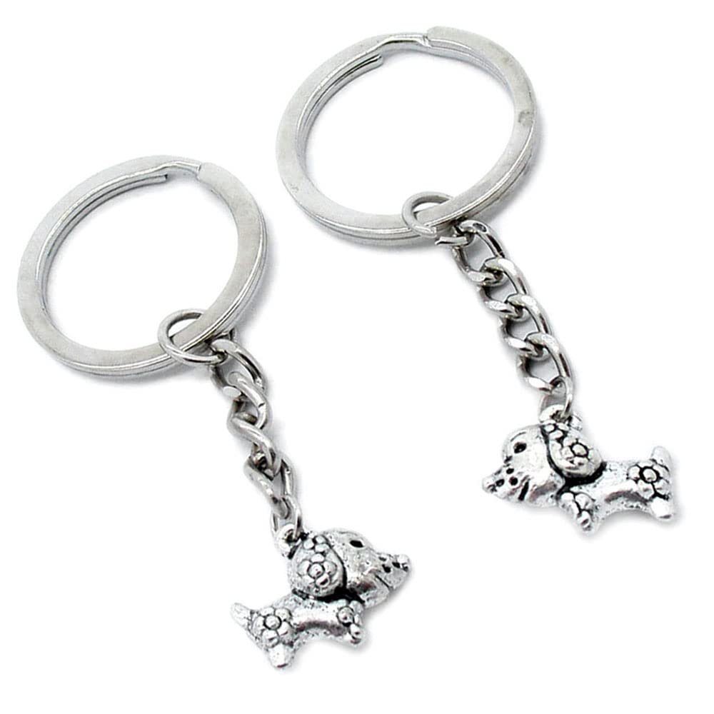 10 Pieces Keychain Keyring Door Car Key Chain Ring Tag Charms Supplies Y8UI7L Chinese Zodiac Pig Piggy