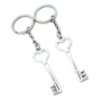 5 Pieces Keychain Keyring Door Car Key Chain Ring Tag Charms Supplies Y5KH6Z Love Heart Skeleton Key