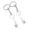5 Pieces Keychain Keyring Door Car Key Chain Ring Tag Charms Supplies Y5KH6Z Love Heart Skeleton Key view 1