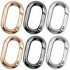 12pcs Carabiner Clip Hooks Metal Spring Key Rings Oval Rectangle Spring Keychain Buckle Snap Clips with a Box for Bag Handbag Purse Camping Fishing Hiking Traveling, 3 Colors view 1