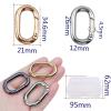 12pcs Carabiner Clip Hooks Metal Spring Key Rings Oval Rectangle Spring Keychain Buckle Snap Clips with a Box for Bag Handbag Purse Camping Fishing Hiking Traveling, 3 Colors view 3