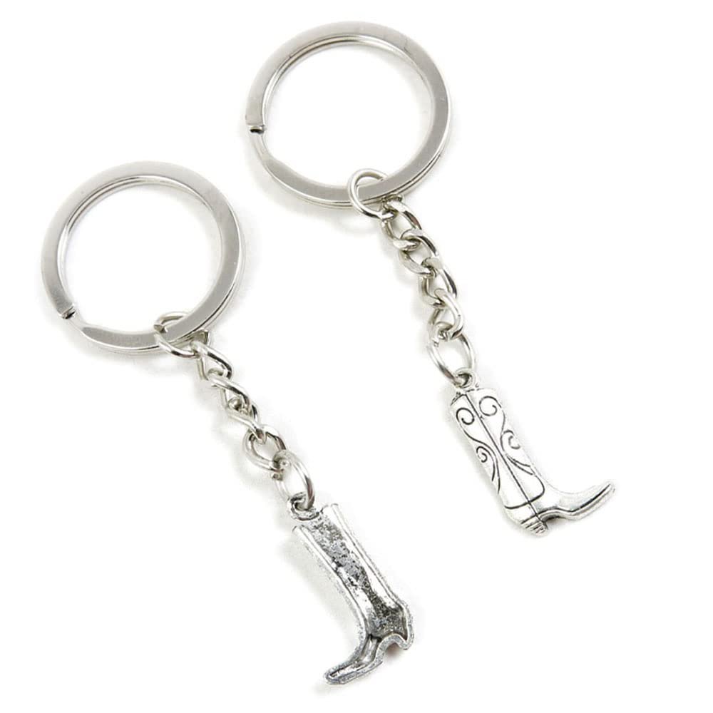 10 Pieces Keychain Keyring Door Car Key Chain Ring Tag Charms Supplies O6PM6F Womens Boot Kneeboot