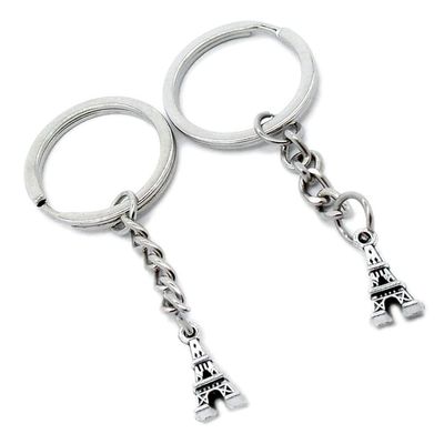 10 Pieces Keychain Keyring Door Car Key Chain Ring Tag Charms Supplies R3GU2Q Paris Eiffel Tower