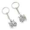 5 Pieces Keychain Keyring Door Car Key Chain Ring Tag Charms Supplies P6QC9C Tiger Head view 1