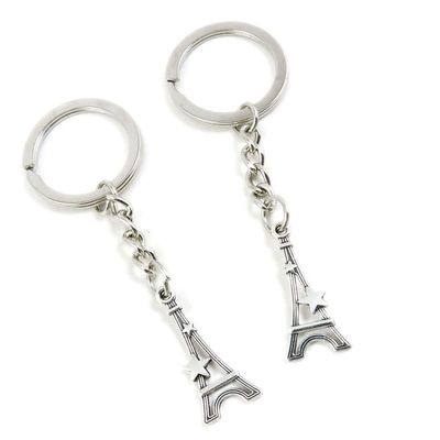 10 Pieces Keychain Keyring Door Car Key Chain Ring Tag Charms Supplies L8FM8N Paris Eiffel Tower