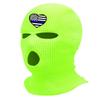 Blue Line American Flag Ski Mask Police Officer Embroidered Three Hole Mask Support Graphic Balaclava (Yellow)
