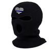 Blue Line American Flag Ski Mask Police Officer Embroidered Three Hole Mask Support Graphic Balaclava (Black)