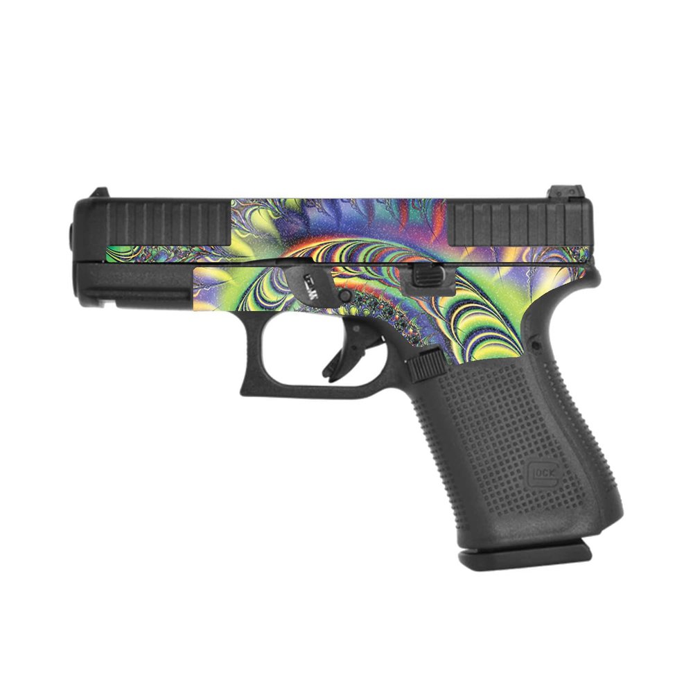 MightySkins Glossy Glitter Skin Compatible with Glock 44 Compact 22LR 4.03 Barrel - Acid | Protective, Durable High-Gloss Glitter Finish | Easy to Apply | Made in The USA