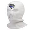 Blue Line American Flag Ski Mask Police Officer Embroidered Three Hole Mask Support Graphic Balaclava (White)