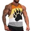 BAIKUTOUAN Bear Pride Flag Stripe Men's Casual Tank Tops Gym Sleeveless Muscle Shirts Workout Vest XL view 1