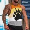 BAIKUTOUAN Bear Pride Flag Stripe Men's Casual Tank Tops Gym Sleeveless Muscle Shirts Workout Vest XL view 2