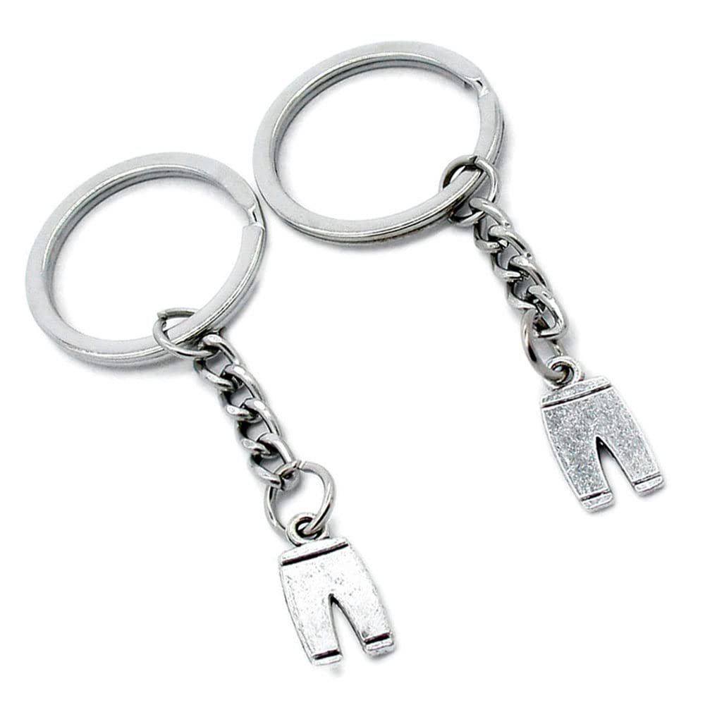 10 Pieces Keychain Keyring Door Car Key Chain Ring Tag Charms Supplies J7SY6D Shorts Trousers