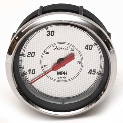 Faria Boat Speedometer Gauge SE5018A | 3 3/8 Inch Silver
