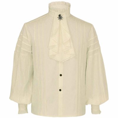 Mens Vampire Shirt,Pirate Style Renaissance Victorian Gothic Medieval Steampunk Ruffle Blouse for Men,Old Fashined Retro Vintage Style Drama Roleplay 1800s 1700s Shirt(Yellow,Small)