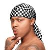 Red by Kiss Bow Wow X Power Wave Checker Silky Durag for Men Waves Silky Doo Rag (Black) view 1
