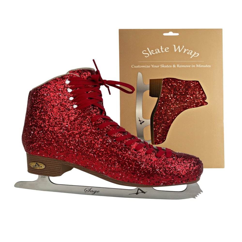 American Athletic Skate Wrap Womens Sparkle Red, Medium