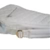 TennisMasson Masson Single Sleeve White Leather Racket Bag with Gold Accents view 3