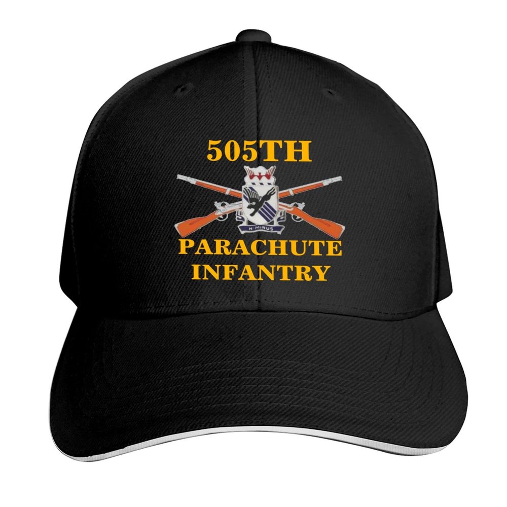 505th Parachute Infantry Regiment Unisex Adult Baseball Cap Sandwich Caps Adjustable Dad Hat Casquette Cap Black