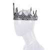 Yilistore Adult Royal King Crown,Ancient Prince Crown for Halloween Cosplay (Silver) view 2