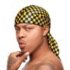 Red by Kiss Bow Wow X Power Wave Checker Silky Durag for Men Waves Silky Doo Rag (Yellow) view 1