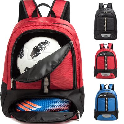 AIRTTUZ Youth Soccer Bag Outdoor Sport Backpack for Basketball,Volleyball with Cleat Shoes and Ball Compartment. (Red)