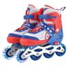 Rugged Racer Roller Blade Inline Skates with LED Light up Wheels - Adjustable in 3 Sizes Roller Skates for Kids - Suitable for Kids Aged 6 Years and Up, RWB view 1