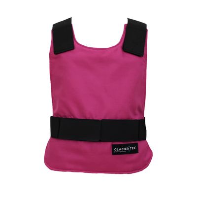 Glacier Tek Children's Cool Vest Personal Cooling, 59 Degrees for 2.5 hours, includes Cool Packs, Recharge in 30 Minutes, Fuchsia