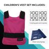 Glacier Tek Children's Cool Vest Personal Cooling, 59 Degrees for 2.5 hours, includes Cool Packs, Recharge in 30 Minutes, Fuchsia view 2