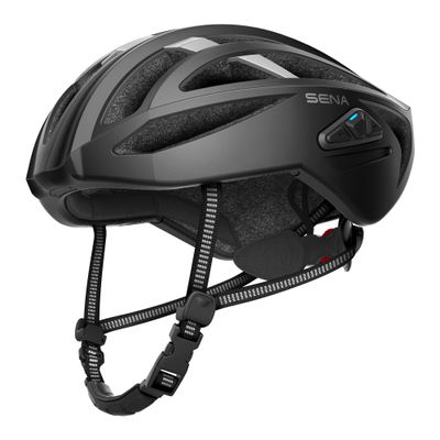 Sena R2X Smart Road Cycling Helmet with Alexa Built-in and Mesh Intercom (Matte Black, Small)