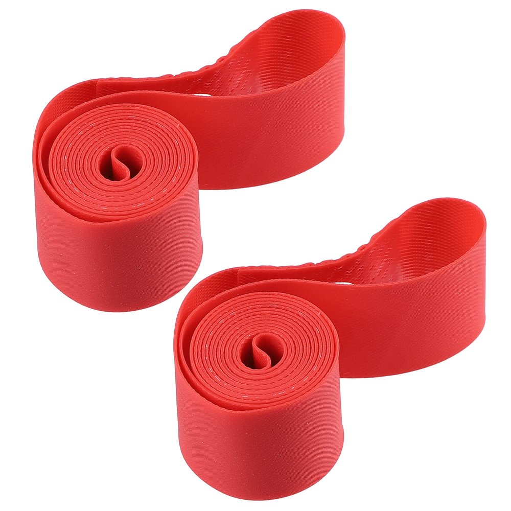 X AUTOHAUX 14" Bike Bicycle Wheel Rim Strip Rim Tape Liner Inner Tube Protection Band PVC Red Pair