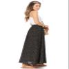 Maxi Skirts for Women Long Length Reg & Plus Skirts for Womens & Teens, Trendy Summer Skirts for Women, Aline Flowy Elastic High Waisted Midi Womens Skirts Boho (Medium, Black White Dots) view 2
