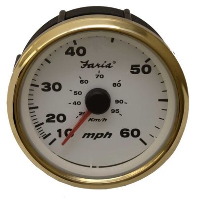 Faria Boat Speedometer Gauge SEK022A | Euro Sport 3 1/4 Inch Marine