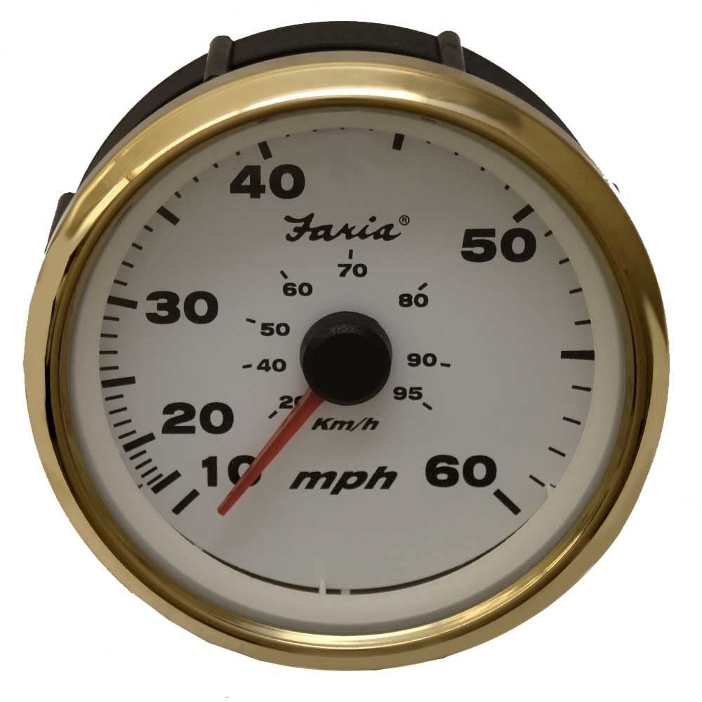 Faria Boat Speedometer Gauge SEK022A | Euro Sport 3 1/4 Inch Marine
