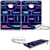 Beerpongtoss Cornhole Board Wraps, Cornhole Decals and Wraps for Boards (Set of 2), Cornhole Skins for Boards, Cornhole Board Covers (Neon Drinking) view 3
