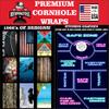 Beerpongtoss Cornhole Board Wraps, Cornhole Decals and Wraps for Boards (Set of 2), Cornhole Skins for Boards, Cornhole Board Covers (Neon Drinking) view 4
