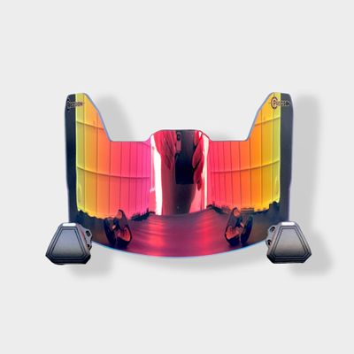 Precision Clear Revo Red Football Helmet Visor // Fits Kids, Youth & Adult Helmets // Eye Protection for Helmet and Facemask // Lightly Tinted Visor (Clear Revo Red)