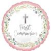 Anagram Standard My First Communion Pink Balloon view 1