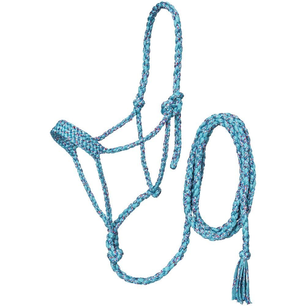 Coolhorse Tough 1 Pony Funfetti Mule Tape Halter w/ 10' Lead (Turquoise)