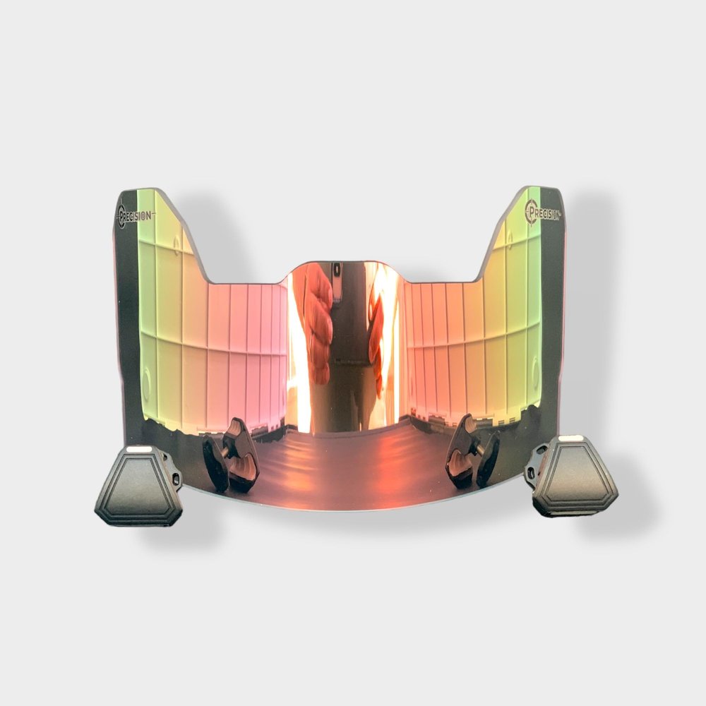 Precision Clear Revo Rose' Gold Football Helmet Visor // Fits Kids, Youth & Adult Helmets // Eye Protection for Helmet and Facemask // Lightly Tinted Visor (Clear Revo Rose' Gold)
