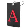Shacke Luggage Tag Initial - Fully Bendable Tag w/Stainless Steel Loop - Black (Letter A) view 1