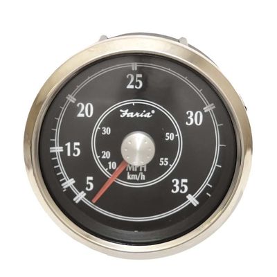 Faria Boat Speedometer Gauge SE4010A | 3 1/4 Inch Pontoon Black