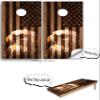 Beerpongtoss Cornhole Board Wraps, Cornhole Decals and Wraps for Boards (Set of 2), Cornhole Skins for Boards, Cornhole Board Covers (Eagle Engraved Wood) view 3