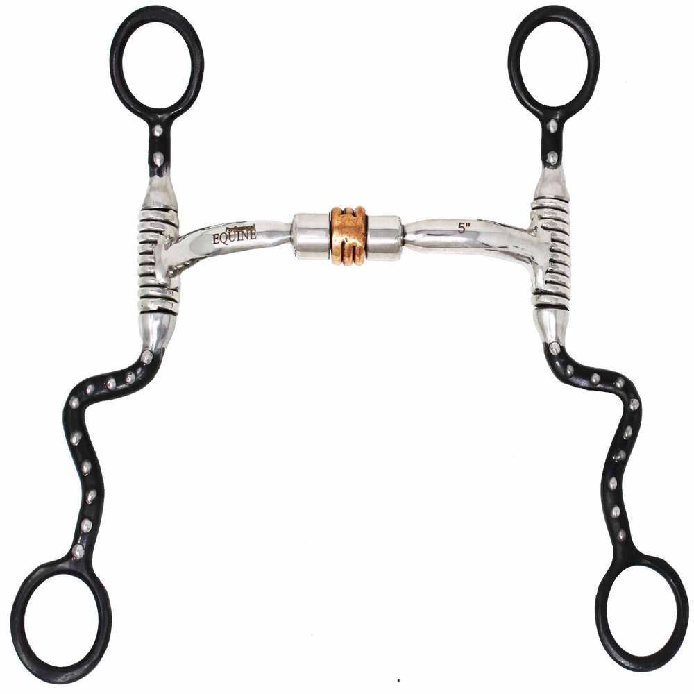 CHALLENGER Western 5" Comfort Jointed Copper Rollers Swivel Mouth Futurity Bit 35643B
