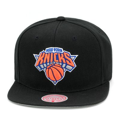 Mitchell & Ness Knicks NBA Core Basic Snapback Hat Adjustable Cap - Black