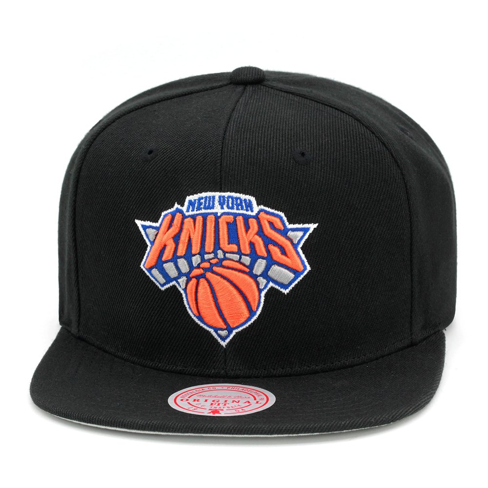 Mitchell & Ness Knicks NBA Core Basic Snapback Hat Adjustable Cap - Black