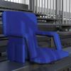 EMMA + OLIVER Folding Stadium Chair with Armrests - Blue Padded Back & Seat - 6 Recline Positions - Backpack Straps - Lightweight Metal Frame - Storage Pockets view 1