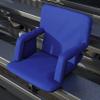 EMMA + OLIVER Folding Stadium Chair with Armrests - Blue Padded Back & Seat - 6 Recline Positions - Backpack Straps - Lightweight Metal Frame - Storage Pockets view 4