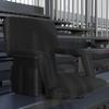 EMMA + OLIVER Folding Stadium Chair with Armrests - Black Padded Back & Seat - 6 Recline Positions - Backpack Straps - Lightweight Metal Frame - Storage Pockets view 1