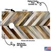 Beerpongtoss Cornhole Board Wraps, Cornhole Decals and Wraps for Boards (Set of 2), Cornhole Skins for Boards, Cornhole Board Covers (Wood Grain Arrow) view 2